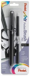 Pentel Pocket Brush Pen Cep Tipi Fırça Uçlu Kalem + 2 Yedek Kartuş - Pentel