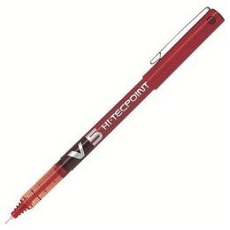 Pilot V5 Hi-Tecpoint 0.5 mm. İğne Uçlu Kalem KIRMIZI - Pilot