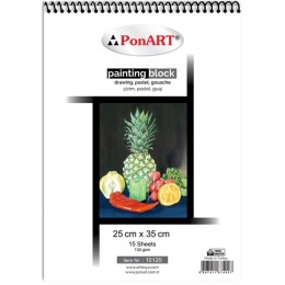 Ponart Drawing & Painting Blok Resim Defteri 130 gr. 25x35 cm. 15 Yaprak PHM-10-120 - Ponart
