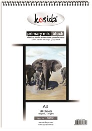 Ponart Kosida Primary Painting Mix Blok Spralli A3 Karma Resim Defteri 20 Sayfa - Ponart
