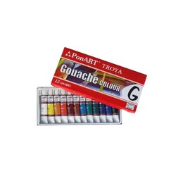 Ponart - Kosida Troya Guaj Boya Seti 12 Renk x 12 ml. - Ponart