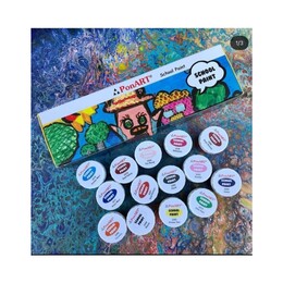 PonART School Paint Çok Amaçlı Okul Boyası Seti 14 Renk x 20 ml. - Ponart