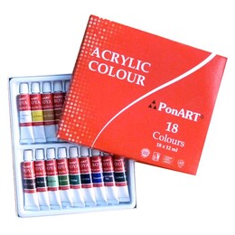 Ponart - Kosida Troya Akrilik Boya Seti 18 Renk x 12 ml. - Ponart