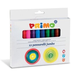 Primo Yıkanabilir Jumbo Keçeli Kalem 12 Renk (MC-603JUMBO12) - Primo