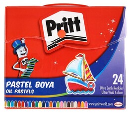 Pritt Pastel Boya 24 Renk Plastik Çantalı - Pritt