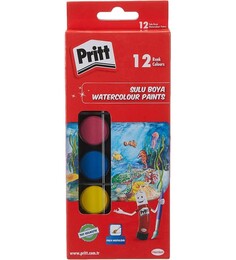 Pritt Sulu Boya 12 Renk Küçük Tablet - Pritt