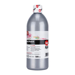 Red Apple Yaldız Kumaş Boyası 500 ml. METALİK GÜMÜŞ - Red Apple