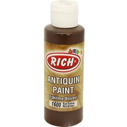 Rich Antiquin Paint Eskitme Ahşap Boyası 120 cc. 1600 Kızıl Kahve - 1