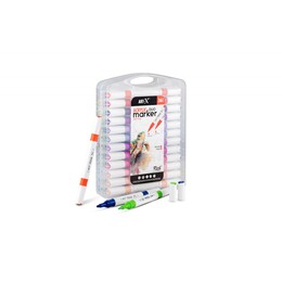 Rich Art-X Acrylic Duo Marker Çift Uçlu Su Bazlı Akrilik Boyama Markörü Seti 36 RENK - 1
