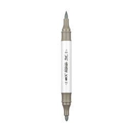 Rich Art-X Acrylic Duo Marker Çift Uçlu Su Bazlı Boyama Markörü No:130 Taş Gri - Rich