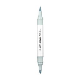 Rich Art-X Acrylic Duo Marker Çift Uçlu Su Bazlı Boyama Markörü No:153 Gri Mavi - Rich
