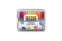 Rich Art-X Pro Fırça Uçlu Akrilik Marker Seti 36 Renk Kristal Kutulu Set - 1