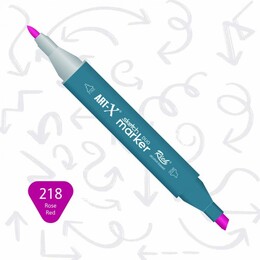 Rich Art-X Sketch Marker Duo Çift Uçlu Marker Kalem 218 Rose Red - Rich