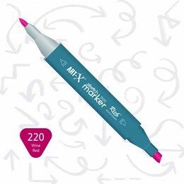Rich Art-X Sketch Marker Duo Çift Uçlu Marker Kalem 220 Wine Red - Rich
