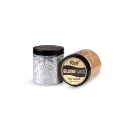 Rich Gilding Flakes Pul Varak 250 cc. GÜMÜŞ - Rich