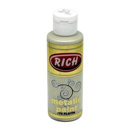 Rich Metalik Akrilik Boya 120 cc. 776 PLATİN - Rich