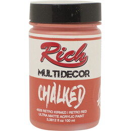 Rich Multi Decor Chalked Akrilik Boya 100 cc. 4528 RETRO KIRMIZI - Rich