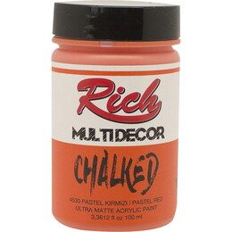 Rich Multi Decor Chalked Akrilik Boya 100 cc. 4530 PASTEL KIRMIZI - Rich
