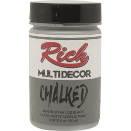 Rich Multi Decor Chalked Akrilik Boya 100 cc. 4576 İS SİYAHI - Rich