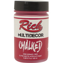 Rich Multi Decor Chalked Akrilik Boya 100 cc. 4590 KIRMIZI - Rich