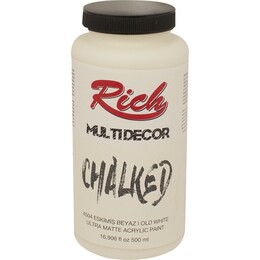 Rich Multi Decor Chalked Akrilik Boya 500 cc. 4504 ESKİMİŞ BEYAZ - Rich