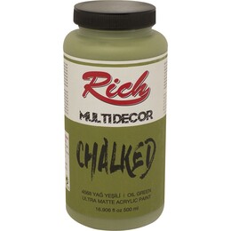Rich Multi Decor Chalked Akrilik Boya 500 cc. 4568 YAĞ YEŞİLİ - Rich