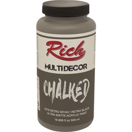 Rich Multi Decor Chalked Akrilik Boya 500 cc. 4578 RETRO SİYAH - Rich