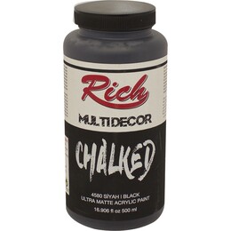 Rich Multi Decor Chalked Akrilik Boya 500 cc. 4580 SİYAH - Rich
