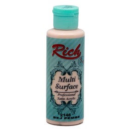 Rich Multi Surface Her Yüzey İçin Akrilik Boya 120 cc. 2146 BEJ PEMBE - Rich