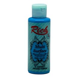 Rich Multi Surface Her Yüzey İçin Akrilik Boya 120 cc. 2200 VINTAGE TURKUAZ - 1
