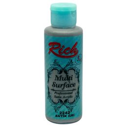 Rich Multi Surface Her Yüzey İçin Akrilik Boya 120 cc. 2242 ANTİK GRİ - 1