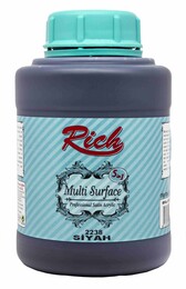Rich Multi Surface Her Yüzey İçin Akrilik Boya 1750 gr. 2238 SİYAH - Rich