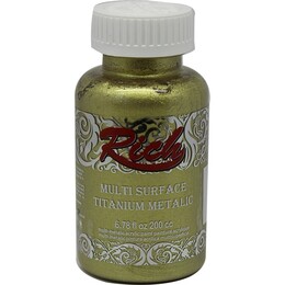 Rich Multi Surface Titanium Metalik Boya 200 cc. 2518 BEYAZ ALTIN - Rich