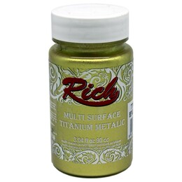 Rich Multi Surface Titanium Metalik Boya 90 cc. 2518 BEYAZ ALTIN - Rich