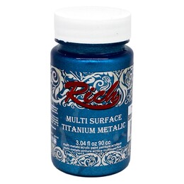 Rich Multi Surface Titanium Metalik Boya 90 cc. 2566 BODRUM MAVİ - Rich