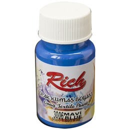 Rich Opak Kumaş Boyası 50 cc. 3006 MAVİ - Rich