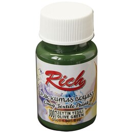 Rich Opak Kumaş Boyası 50 cc. 3007 ZEYTİN YEŞİLİ - Rich