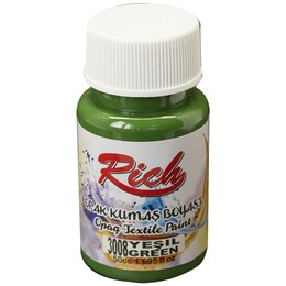 Rich Opak Kumaş Boyası 50 cc. 3008 YEŞİL - Rich