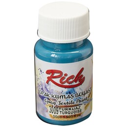 Rich Opak Kumaş Boyası 50 cc. 3009 TURKUAZ - Rich