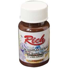 Rich Opak Kumaş Boyası 50 cc. 3012 KIZIL KAHVE - Rich