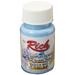 Rich Opak Kumaş Boyası 50 cc. 3015 AÇIK MAVİ - Rich