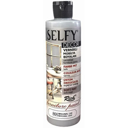 Rich Selfy Decor Vernikli Boya 240 cc 866 MARJİNAL GRİ - Rich