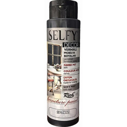 Rich Selfy Decor Vernikli Boya 500 cc 5874 SİYAH - Rich