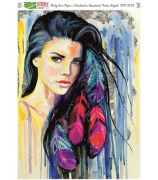 Rich Sticky Kendinden Yapışkanlı Pirinç Dekopaj Kağıdı 29x42 cm. 2213 - Rich