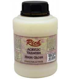 Rich Su Bazlı Vernik PARLAK (High Gloss Acrylic Varnish) 1250 cc. - Rich
