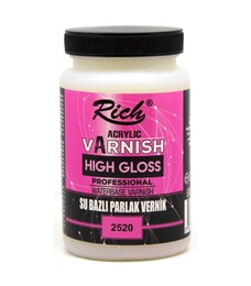 Rich Su Bazlı Vernik PARLAK (High Gloss Acrylic Varnish) 250 cc. - 1