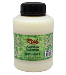 Rich Su Bazlı Vernik YARI MAT (Semi Matt Acrylic Varnish) 1250 cc. - Rich