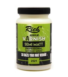 Rich Su Bazlı Vernik YARI MAT (Semi Matt Acrylic Varnish) 250 cc. - 1