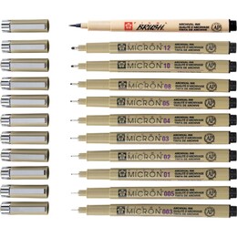 Sakura Pigma Micron Çizim Kalemi Seti 11'li - Sakura