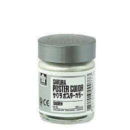 Sakura Poster Color Guaj Boya 30 cc. 53 SILVER - Sakura